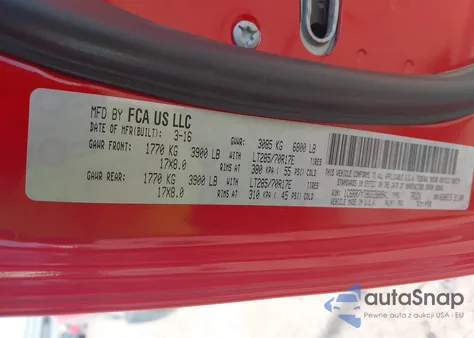 2016 Ram 1500 Rebel z USA, uszkodzony, nr VIN 1C6RR7YT8GS280941